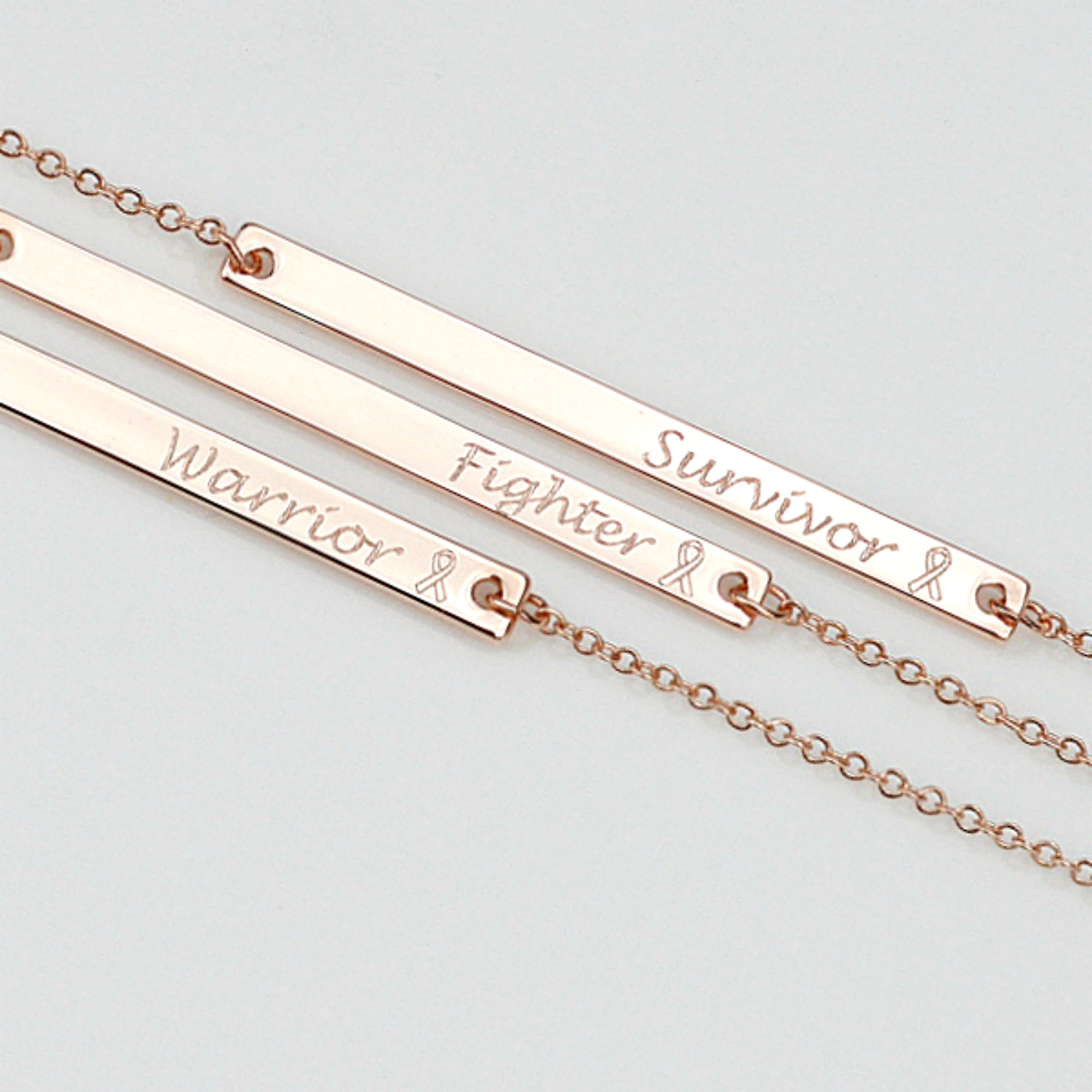 Beast Cancer Awareness Necklace Cancer Survivor Warrior Necklace (FN-28)