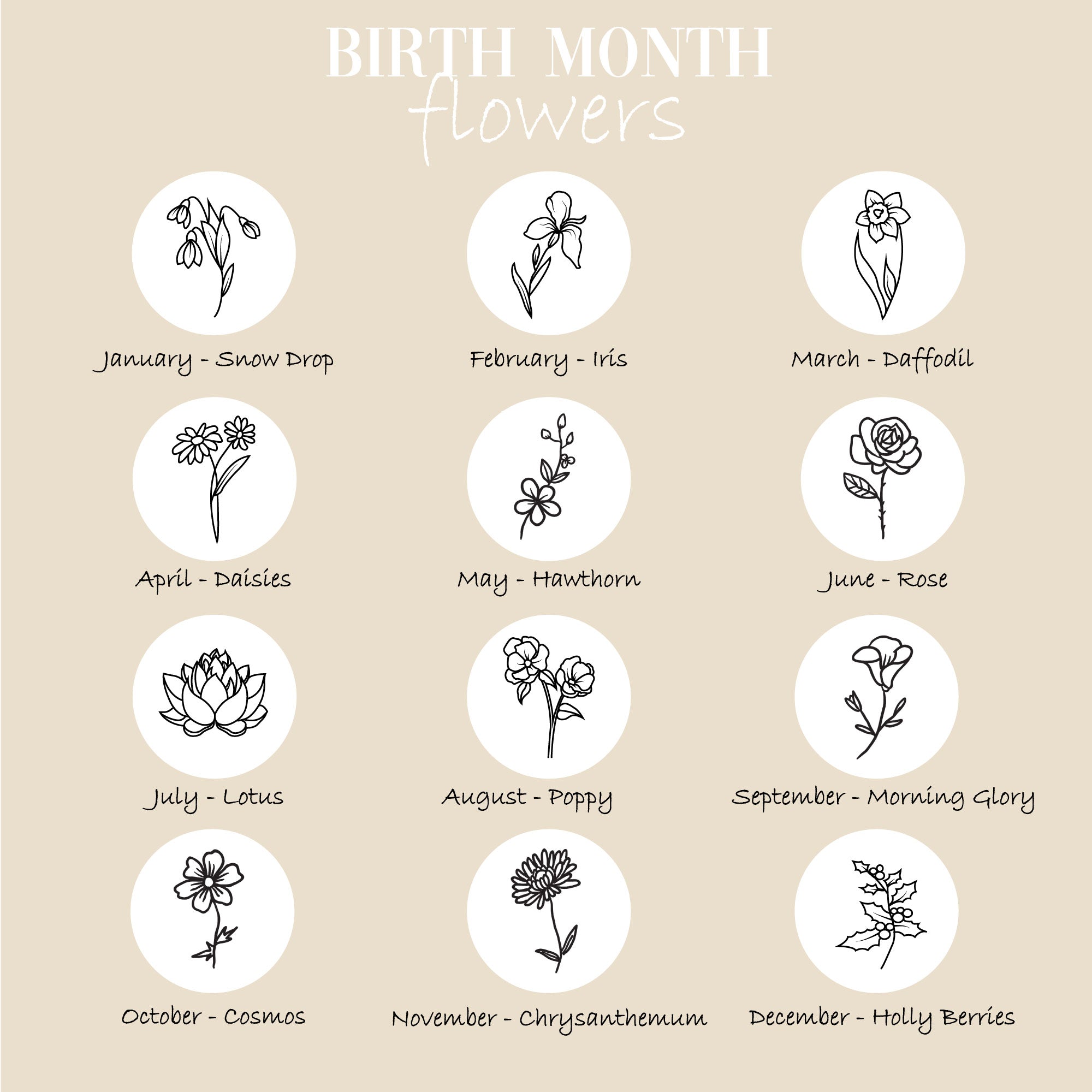 Birth Month Flower Bracelet Birthstone Bangles (FB-49)