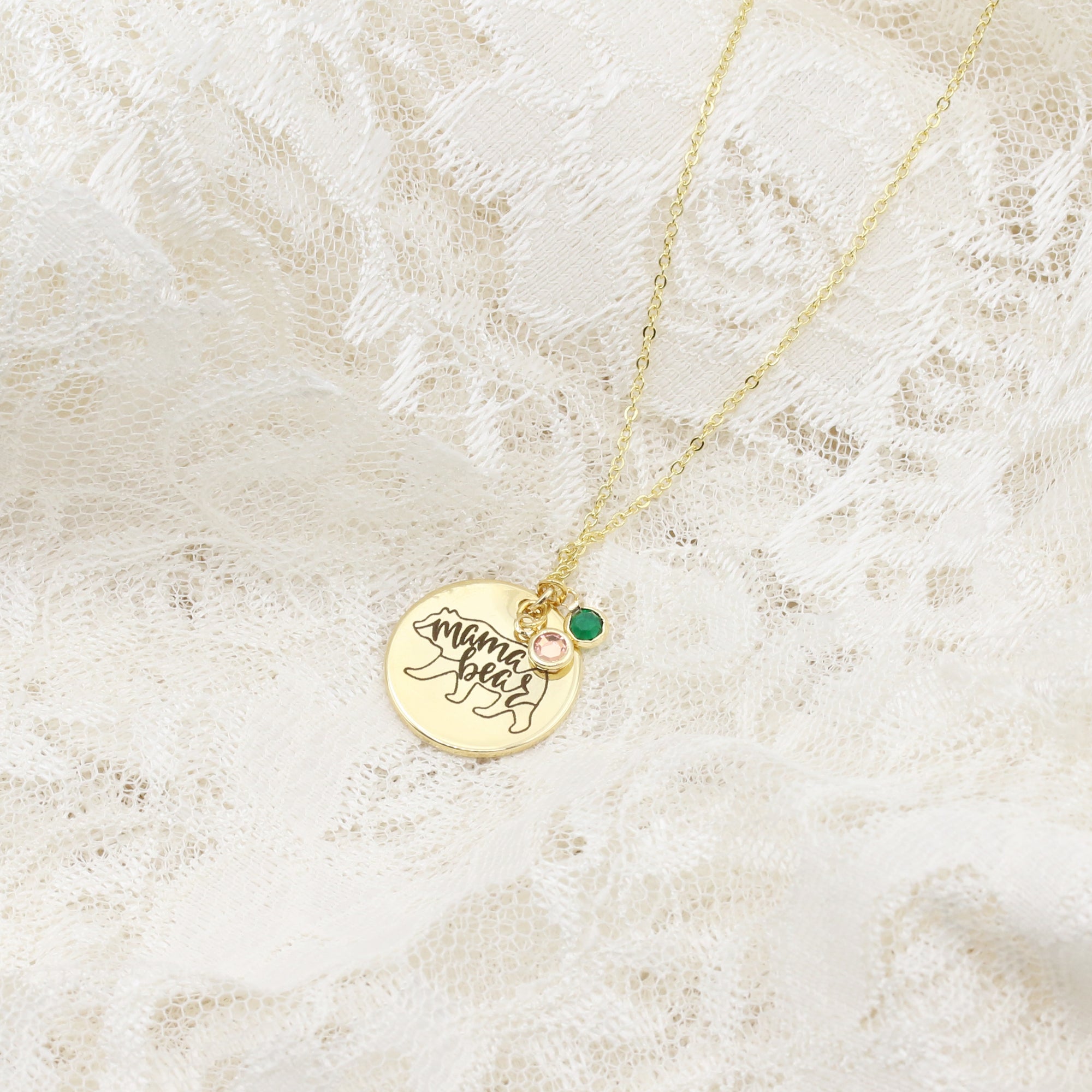 Mama Bear Necklace Mothers Day Gift Mother Day Jewelry (FN-120)