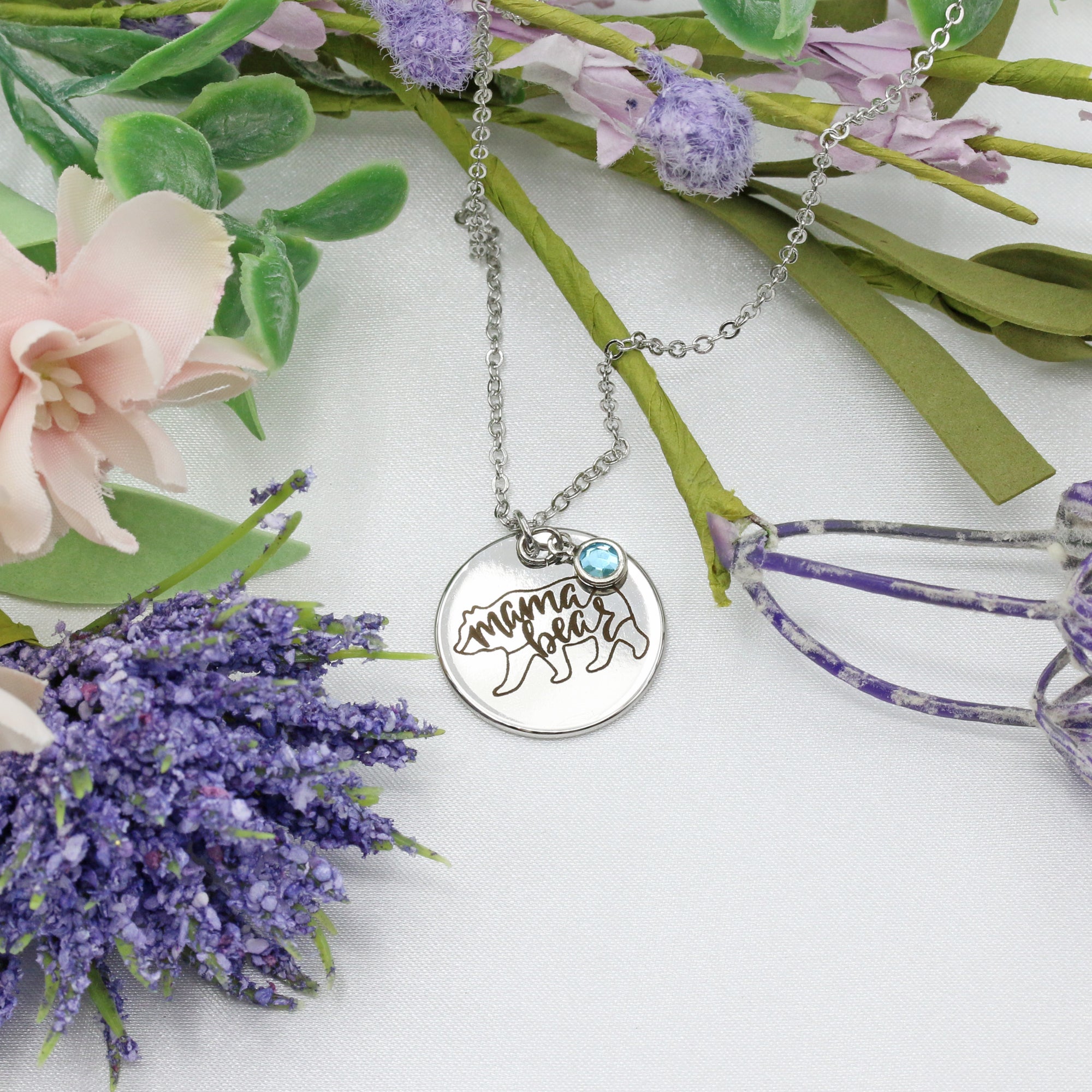 Mama Bear Necklace Mothers Day Gift Mother Day Jewelry (FN-120)