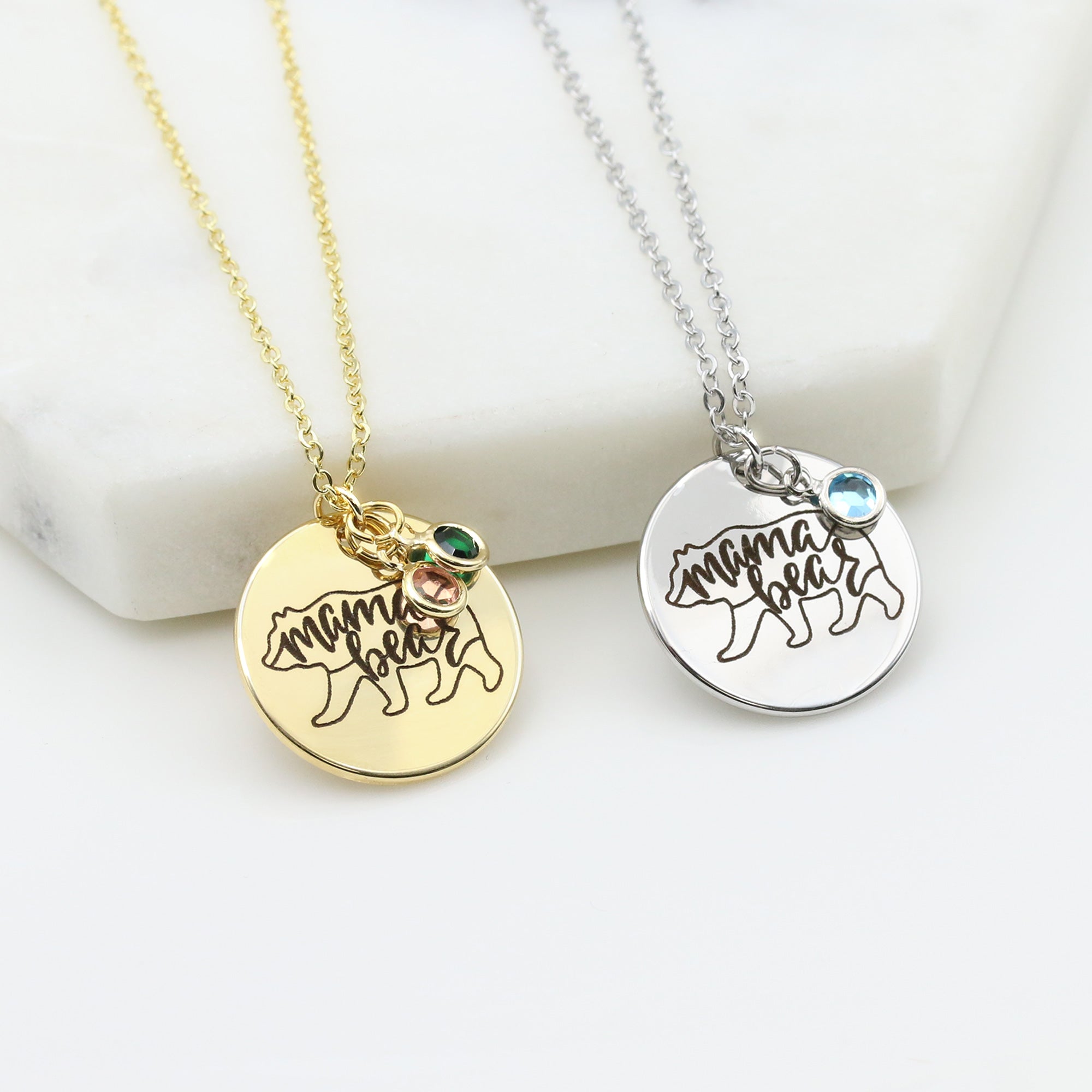 Mama Bear Necklace Mothers Day Gift Mother Day Jewelry (FN-120)
