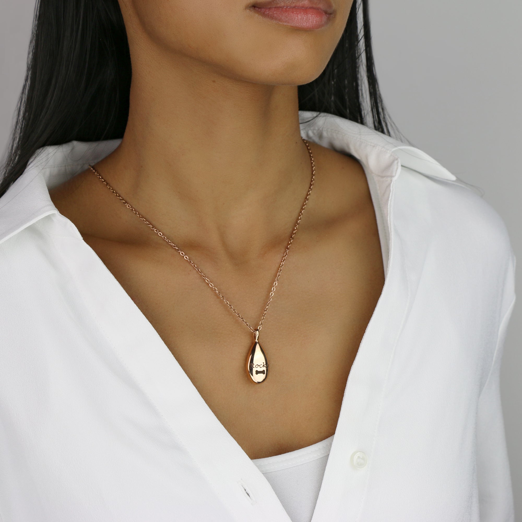 Pet Urn Necklace, Teardrop Memorial Necklace, Memorial Keepsake, Cremation Jewelry, Pet Memorial Jewelry, Ashes Necklace (FN-160)