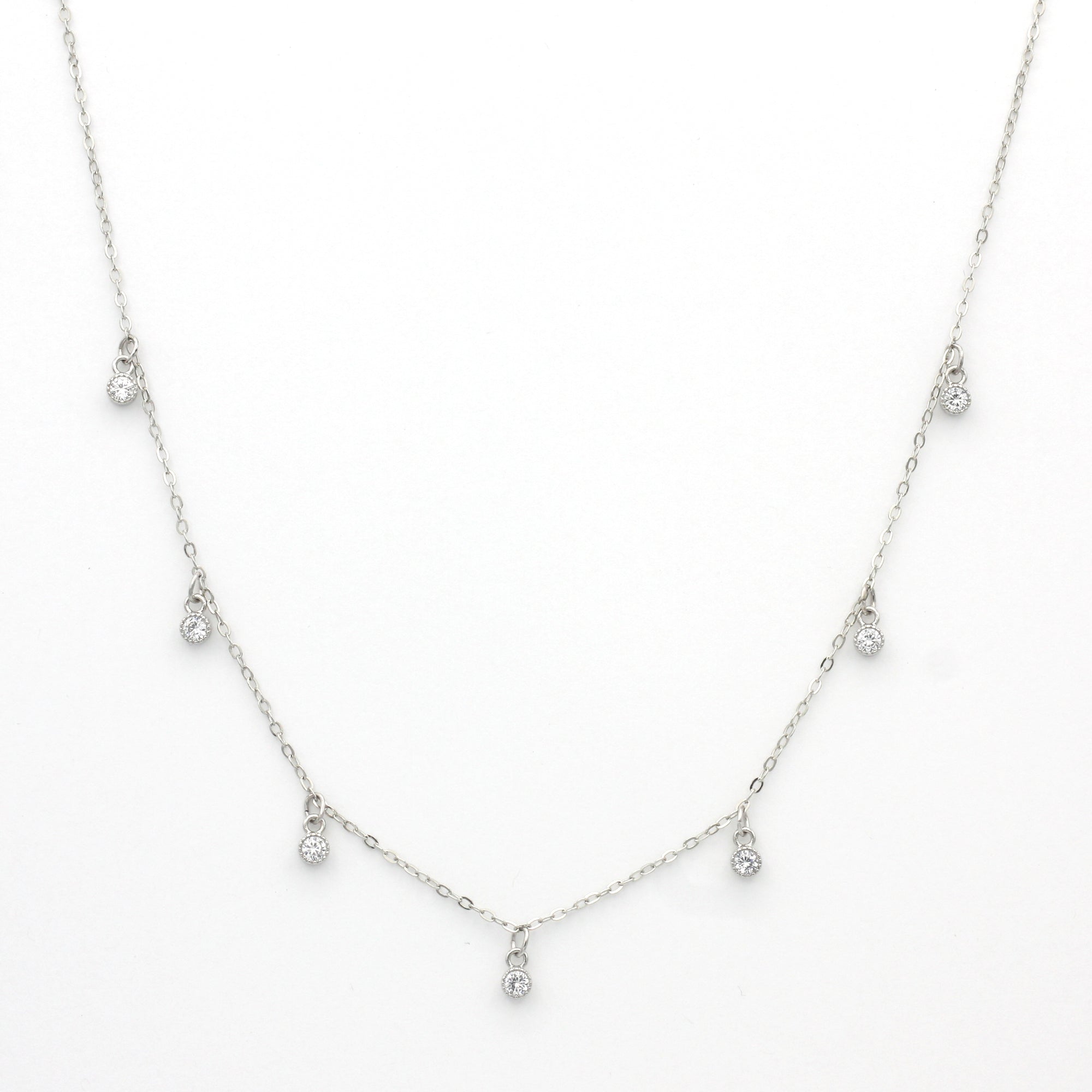 Dainty Charm Necklace Dangle Choker Drop Necklace (FN-42)