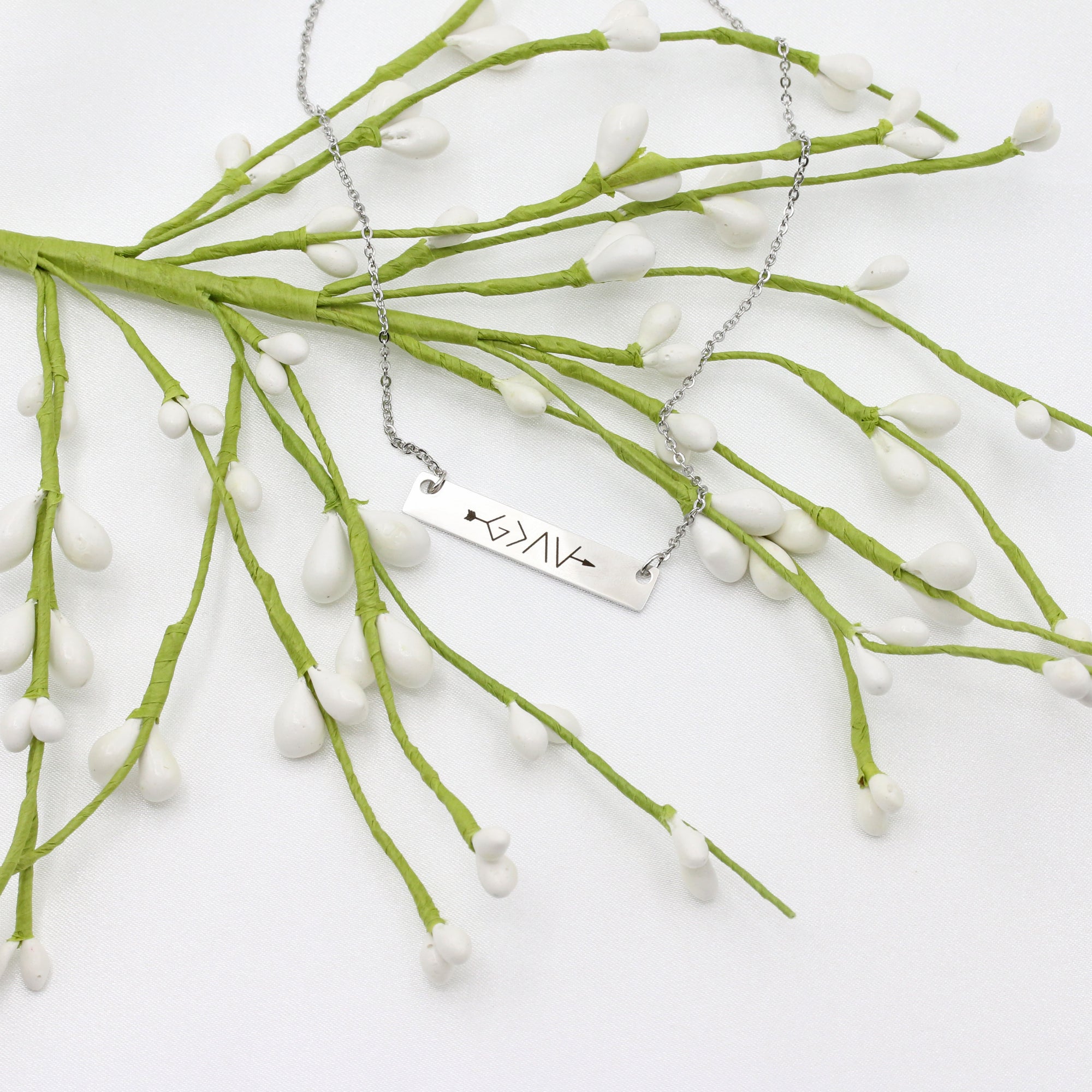 God is Greater than Highs and Lows Christian Necklace Bible Verse Necklace (FN-63)
