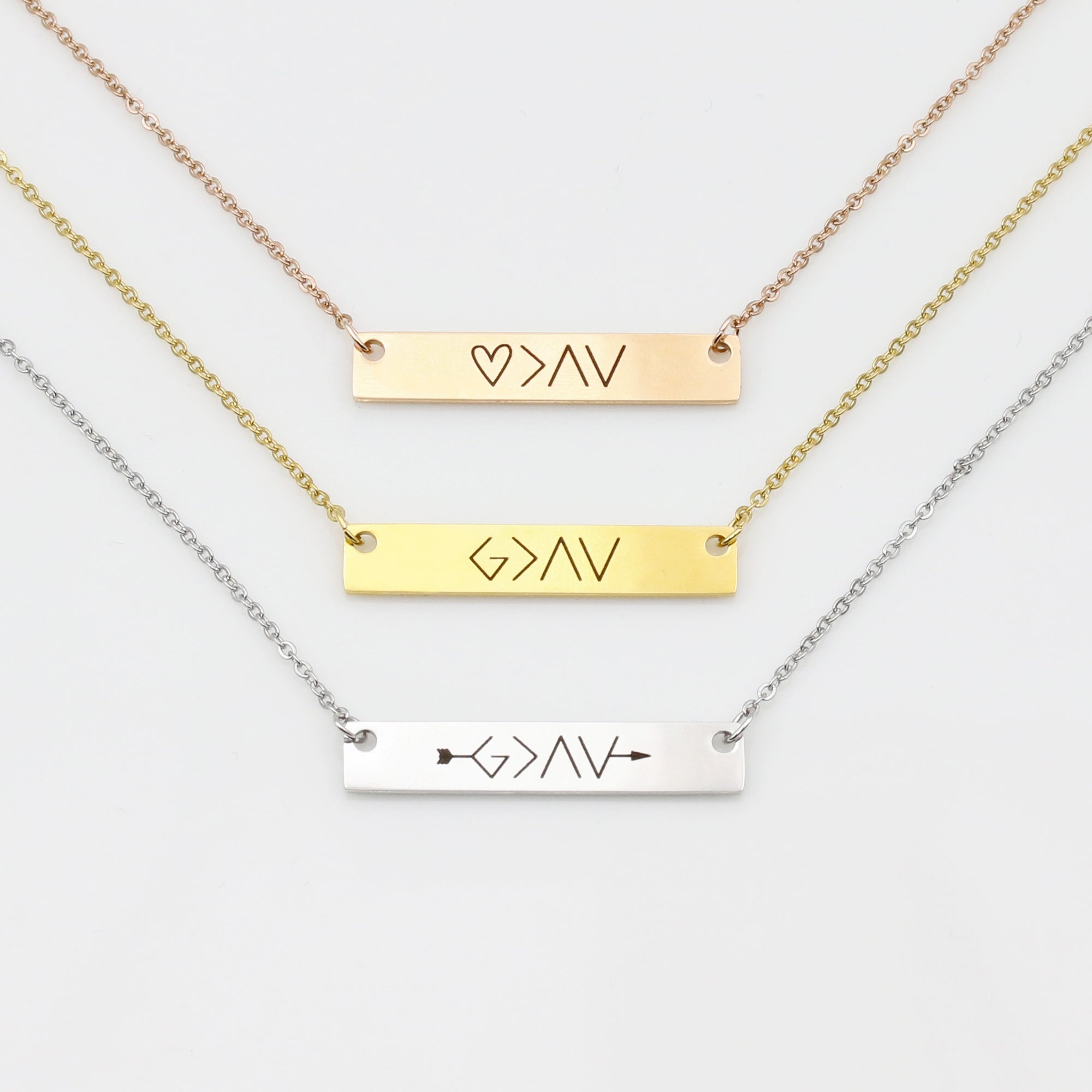 God is Greater than Highs and Lows Christian Necklace Bible Verse Necklace (FN-63)