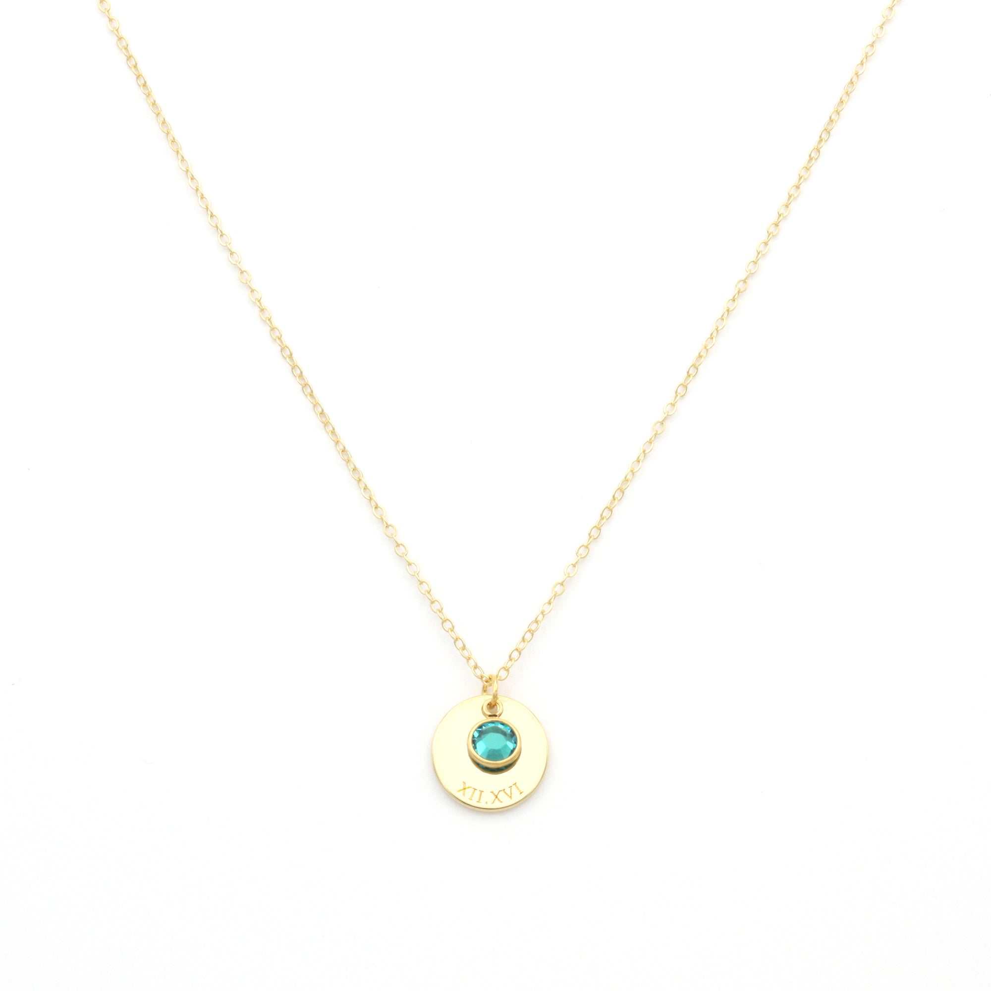 Personalized Birthstone Necklace Mom Necklace Birthstone Jewelry (FN-121)