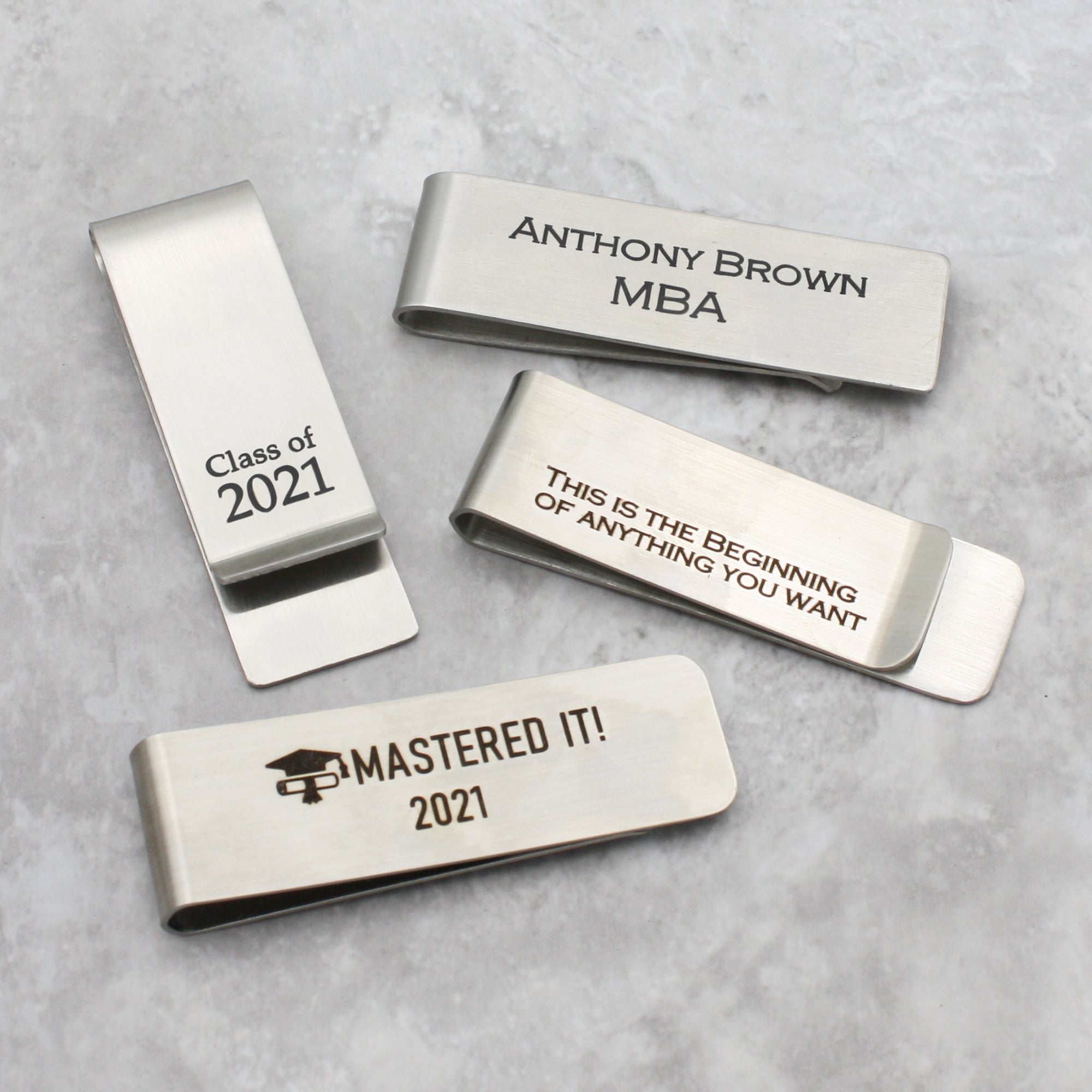 Custom Money Clip Graduation Gift for Him Engraved Money Clip (FMOC-02)