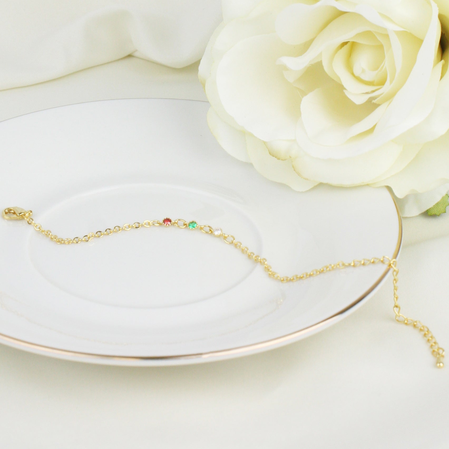 Birthstone Bracelet Dainty Bracelet (FB-43)