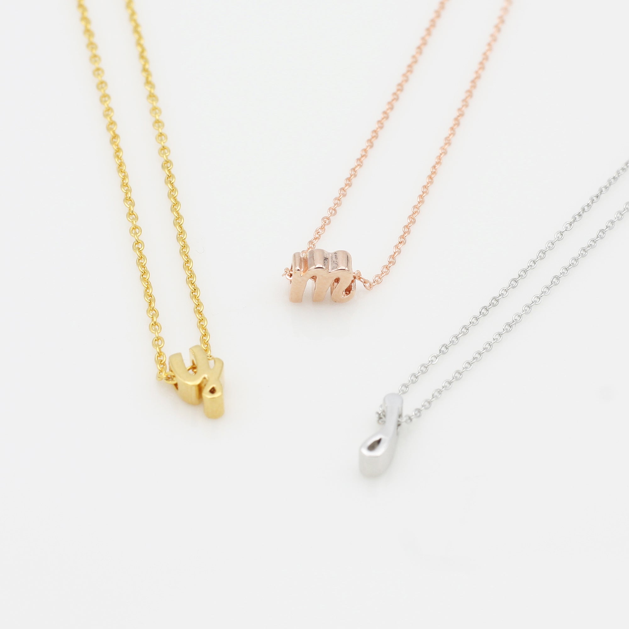 Custom Initial Necklace Flower Girl Necklace Initial Jewelry Dainty Initial Letter Necklace (FN-25)