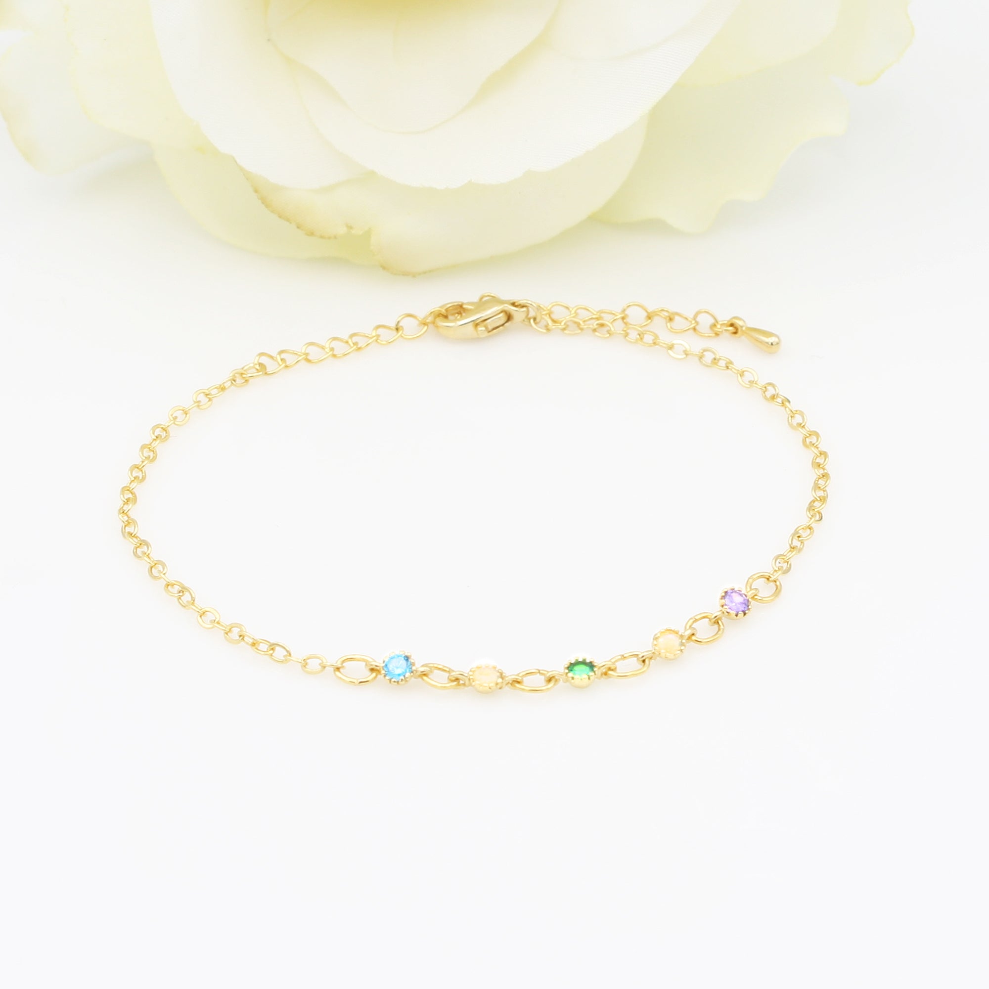 Birthstone Bracelet Dainty Bracelet (FB-43)