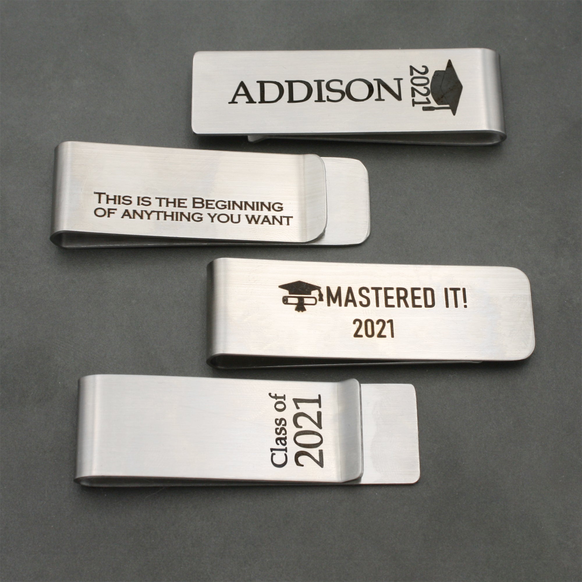 Custom Money Clip Graduation Gift for Him Engraved Money Clip (FMOC-02)