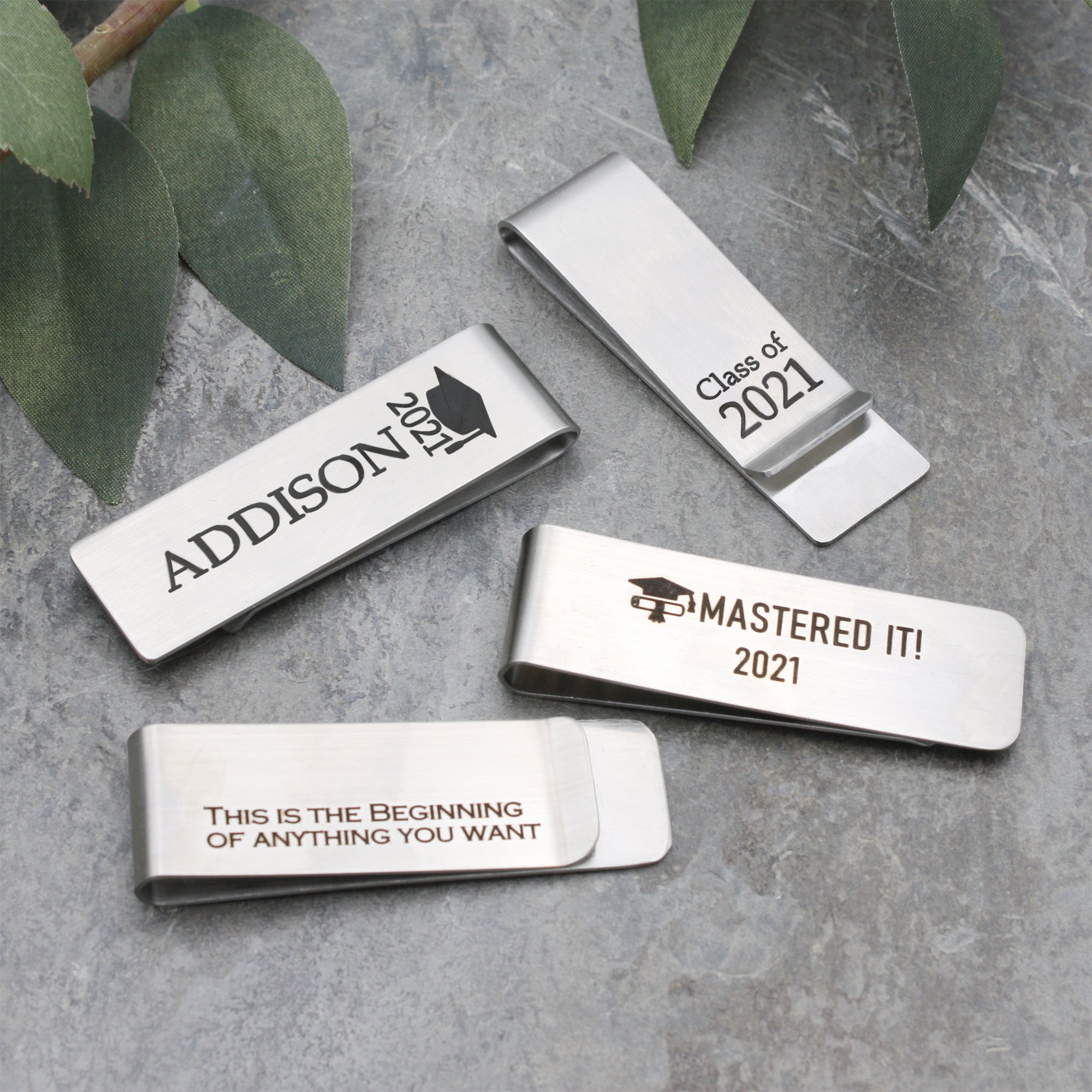 Custom Money Clip Graduation Gift for Him Engraved Money Clip (FMOC-02)