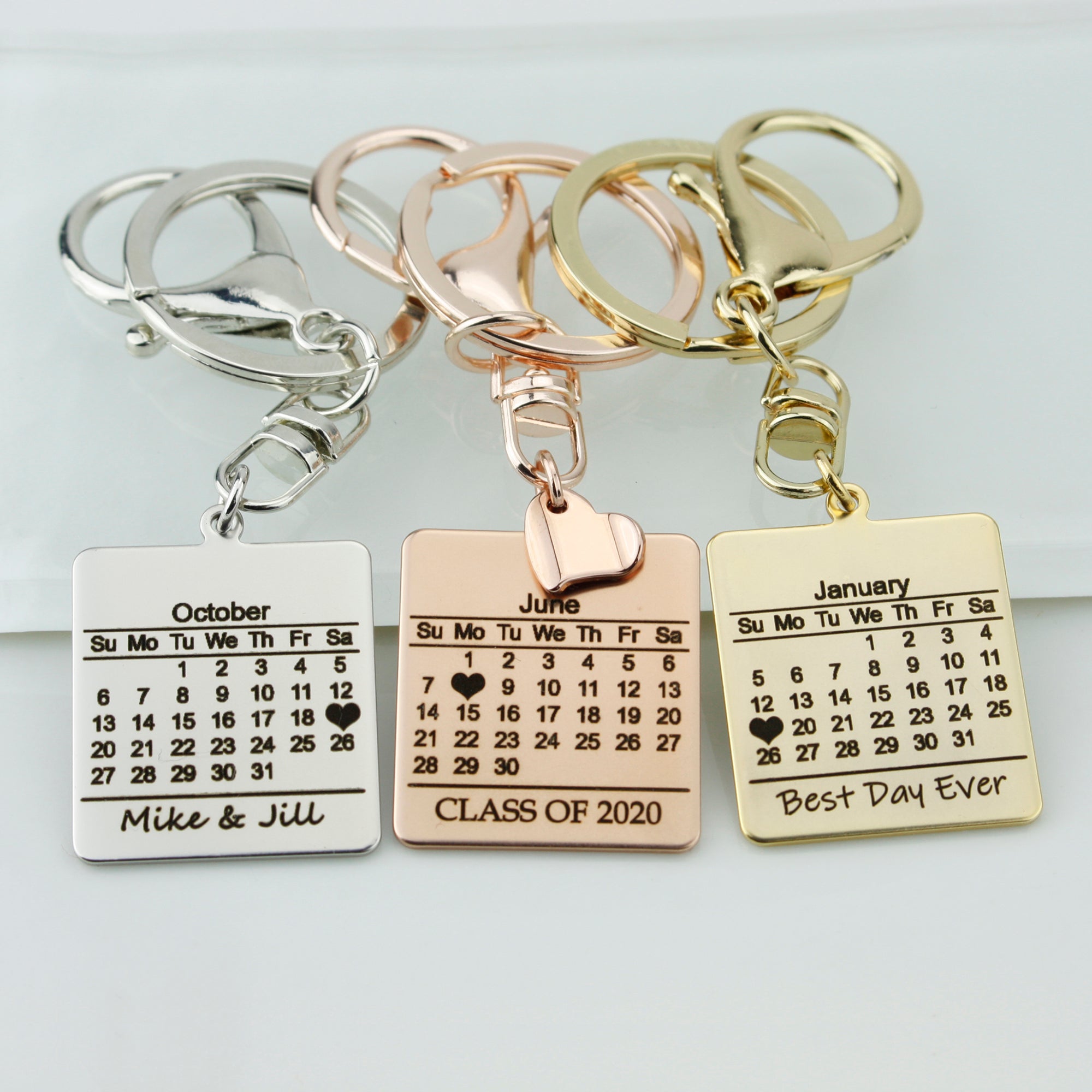 Personalize Gift Calendar Keychain Anniversary Gift (FKC-27)