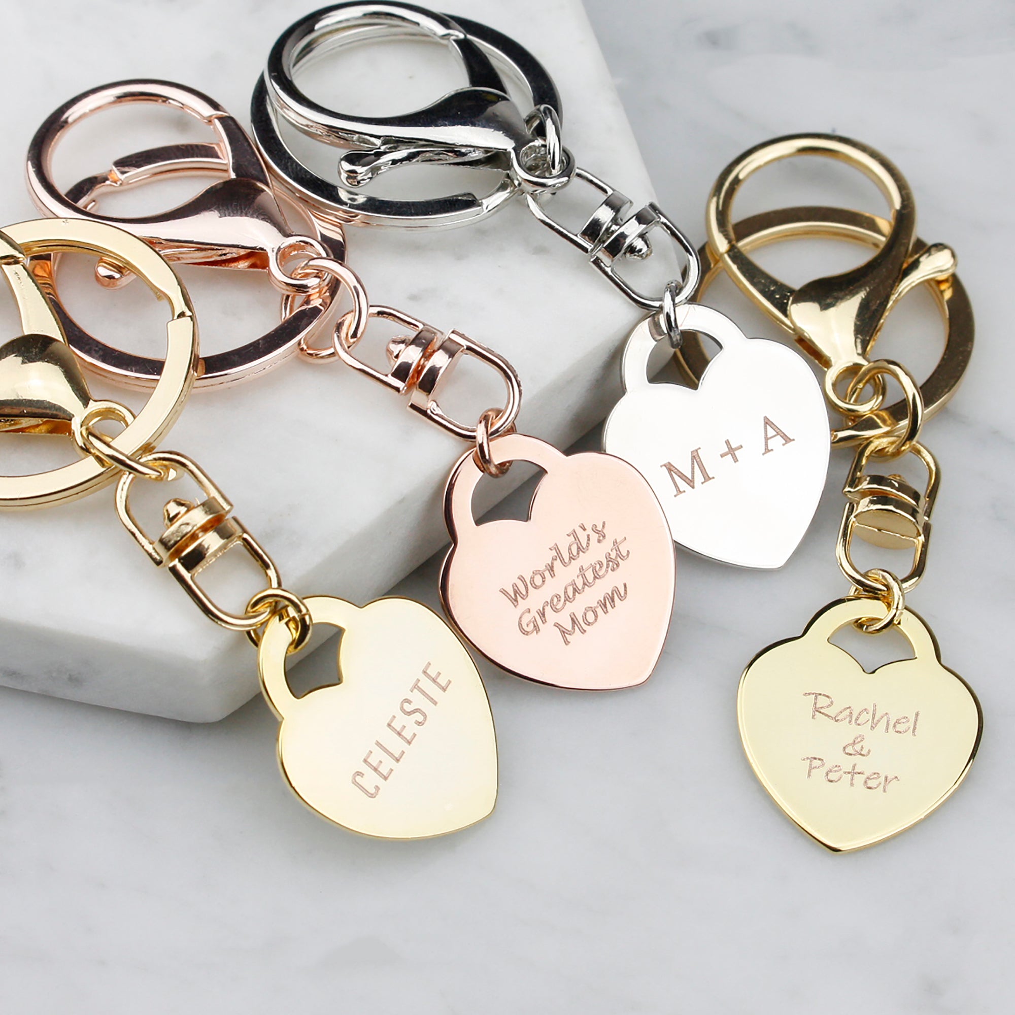 Custom Heart Keychain for Women Mothers Gift (FKC-25)