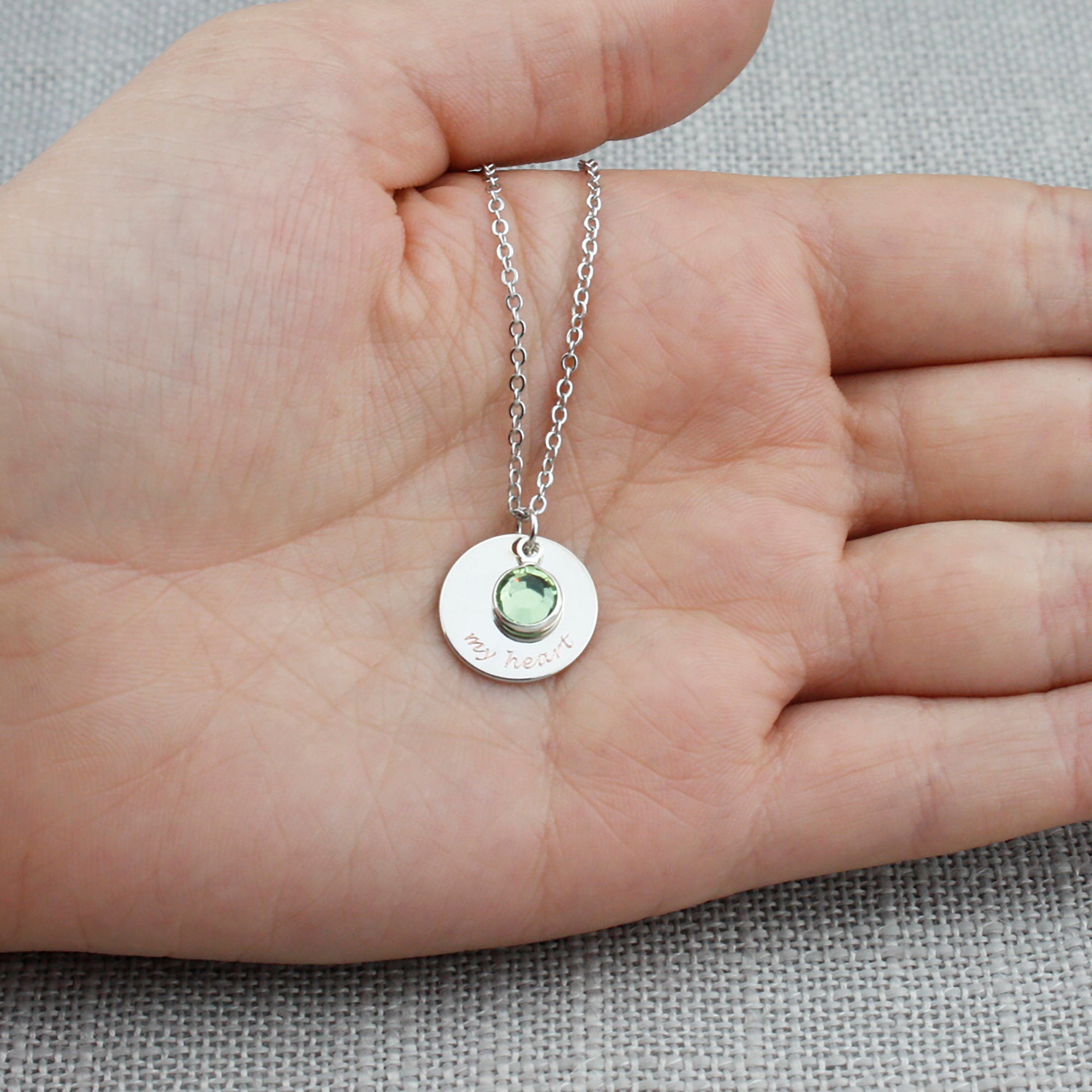 Personalized Birthstone Necklace Mom Necklace Birthstone Jewelry (FN-121)