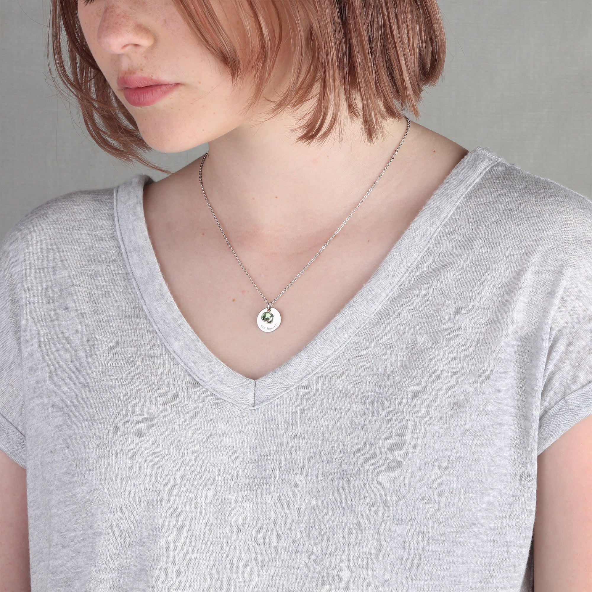 Personalized Birthstone Necklace Mom Necklace Birthstone Jewelry (FN-121)