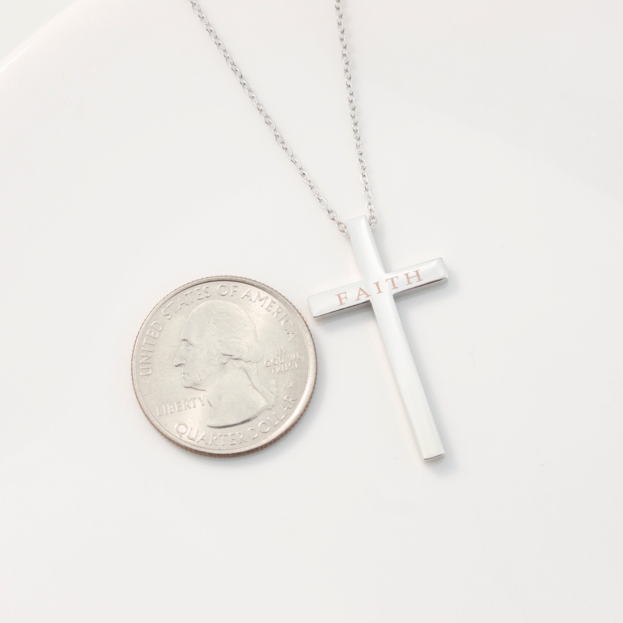 Personalized Cross Necklace Christian Gifts Necklaces for Women (FN-38)