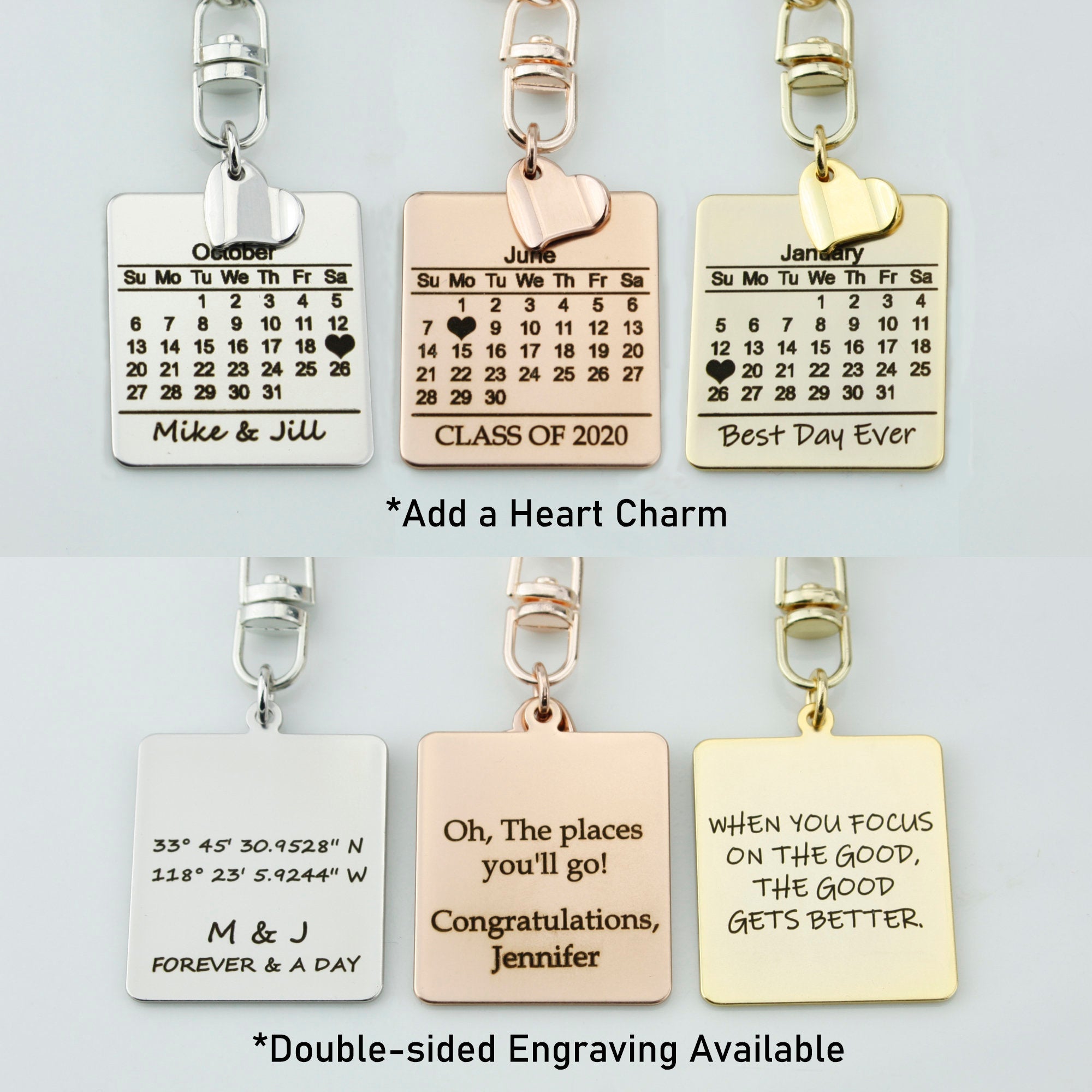 Personalize Gift Calendar Keychain Anniversary Gift (FKC-27)