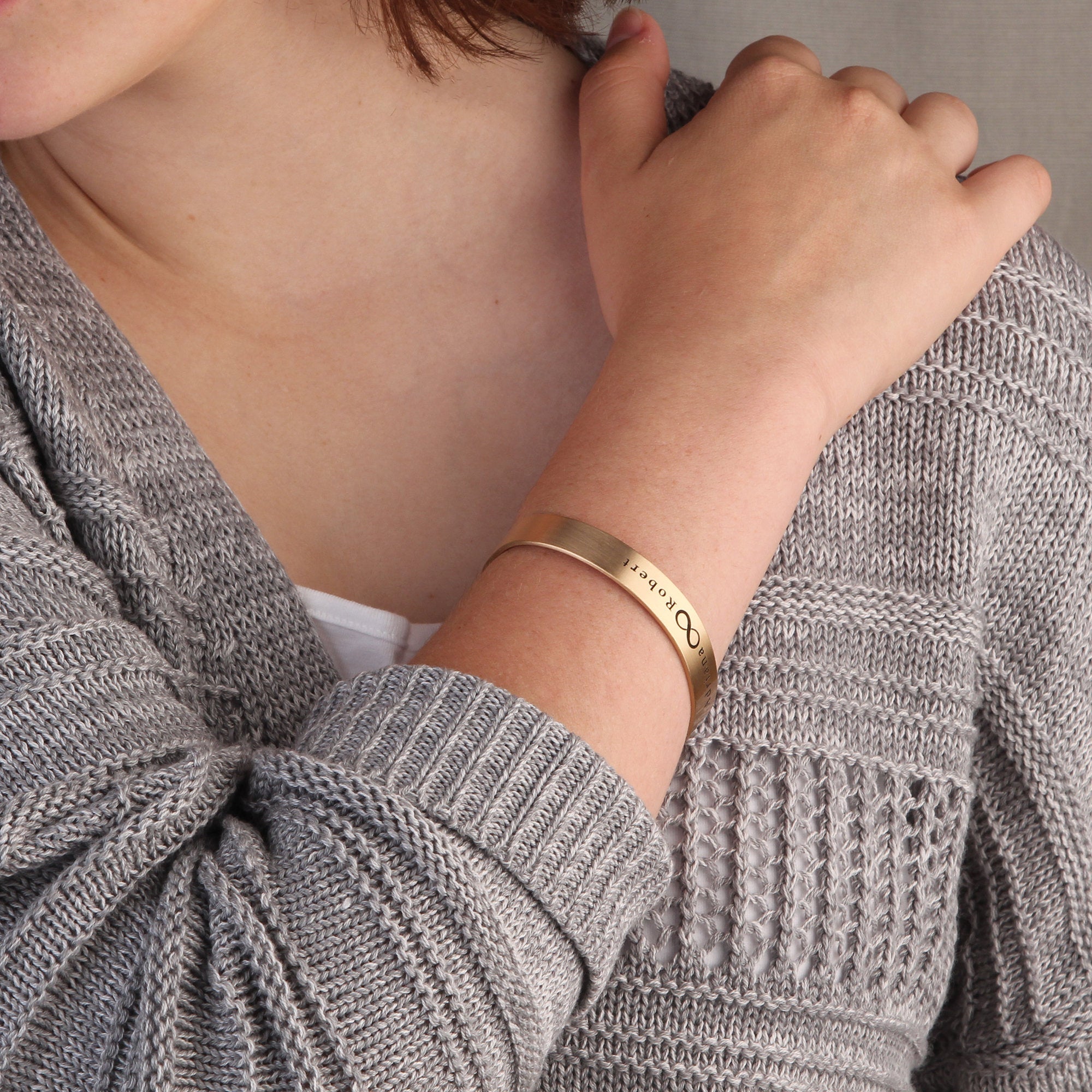 Custom Cuff Bracelet Bracelets for Women Engraved Bracelet (FB-11)