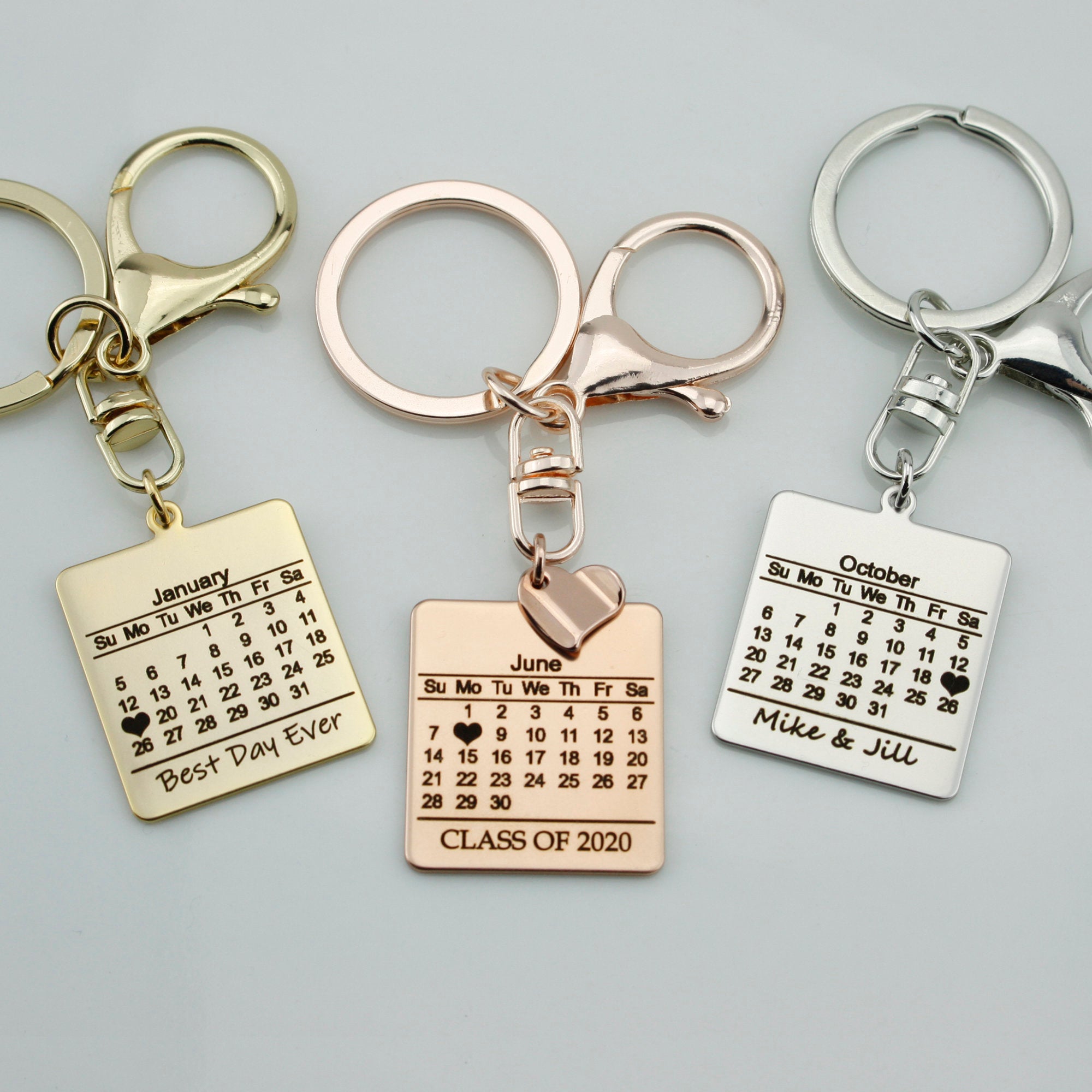 Personalize Gift Calendar Keychain Anniversary Gift (FKC-27)