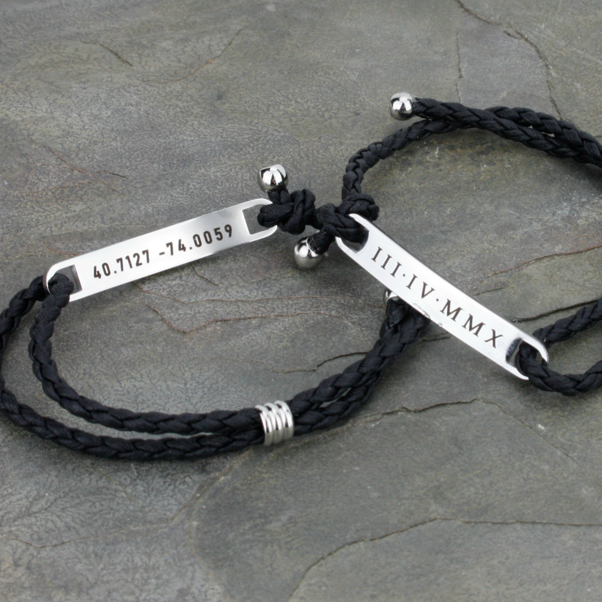 Personalized Men's Bracelet Custom Leather Bracelet (FB-25)