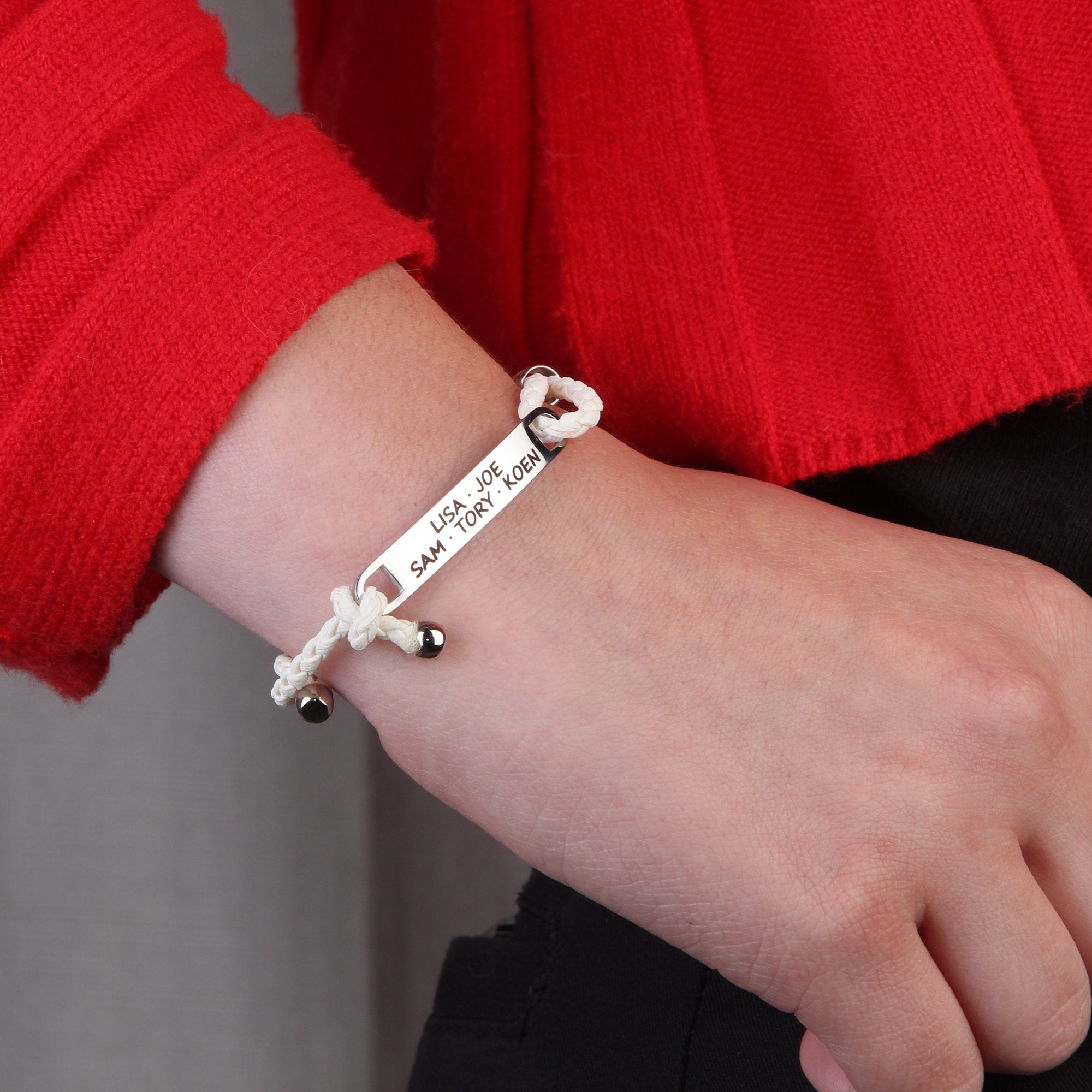 Personalized Men's Bracelet Custom Leather Bracelet (FB-25)