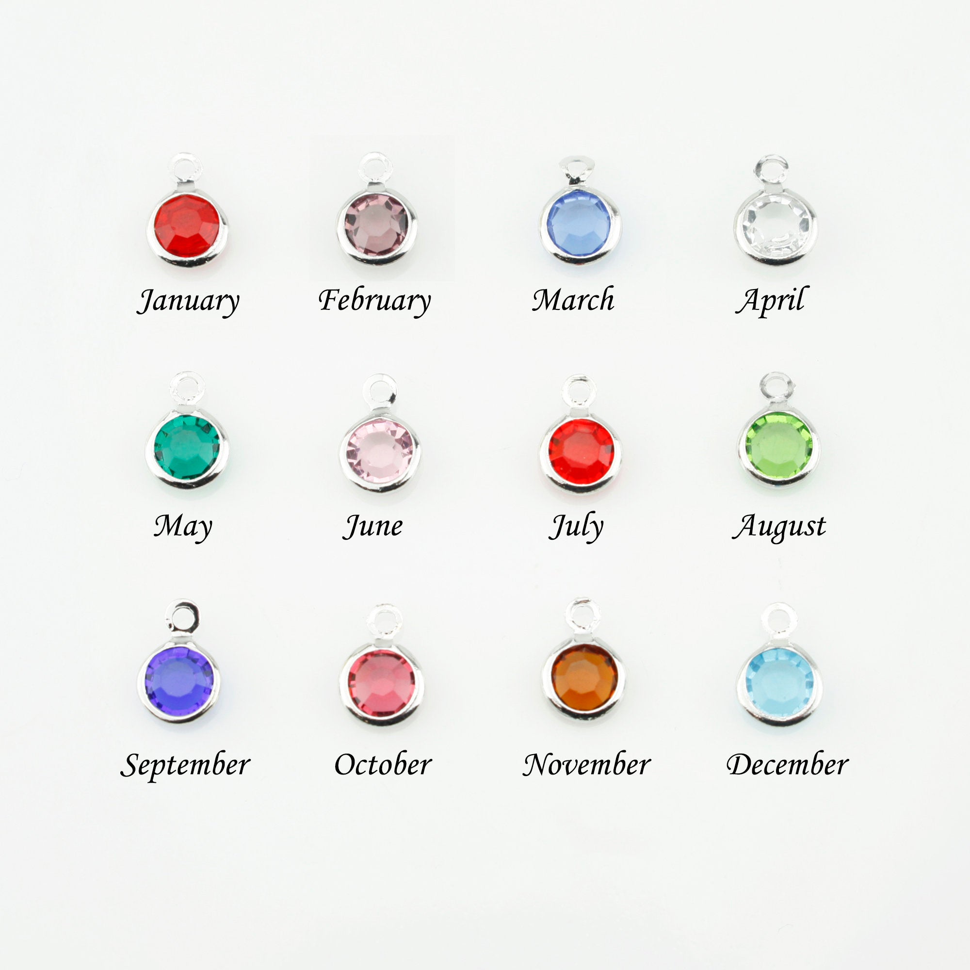 Engraved Birthstone Necklace Mom Necklace Custom Birth Stone Necklace (FN-106)