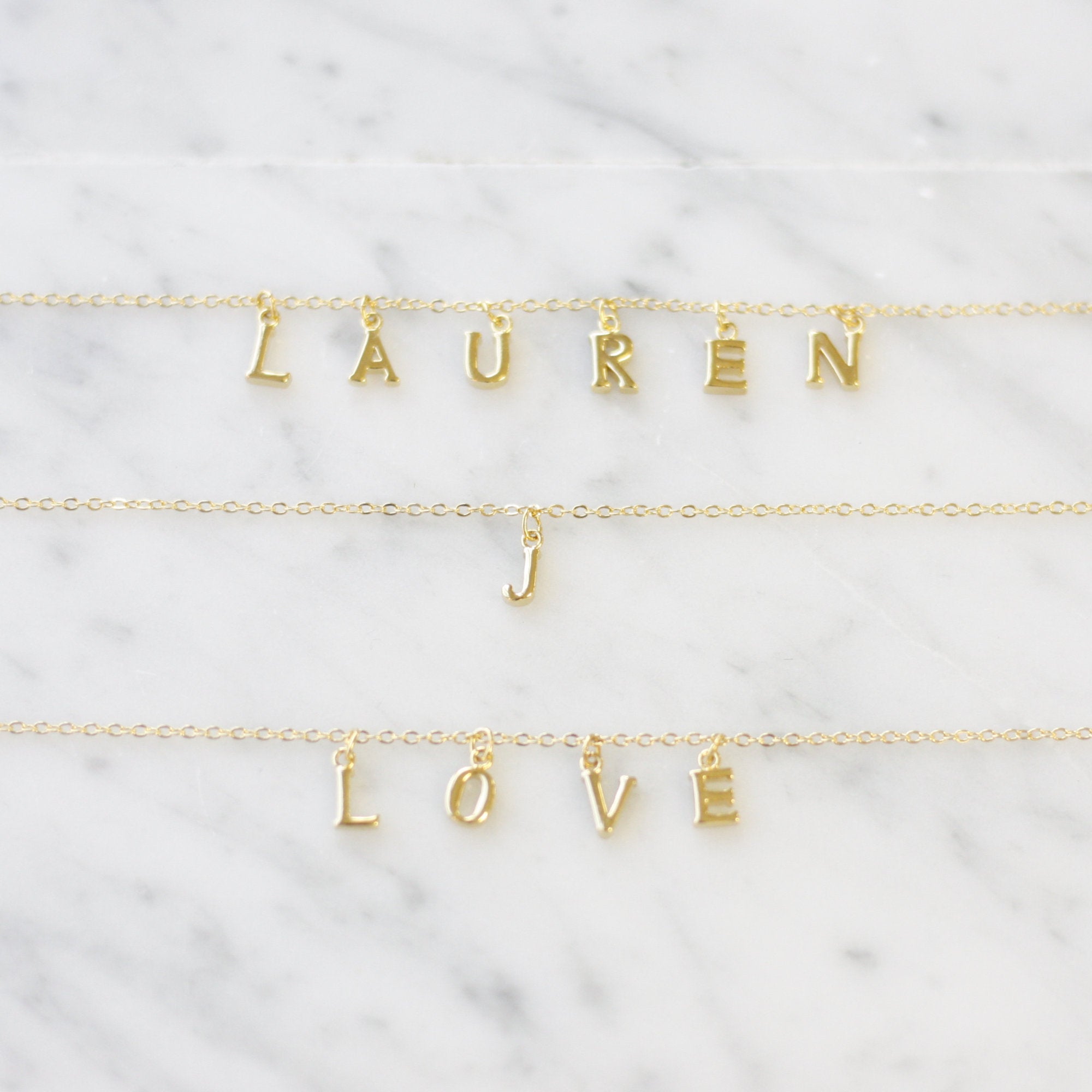 Custom Letter Necklace, Initial Necklace, Personalized Name Necklace, Letter Necklace (FN-88)