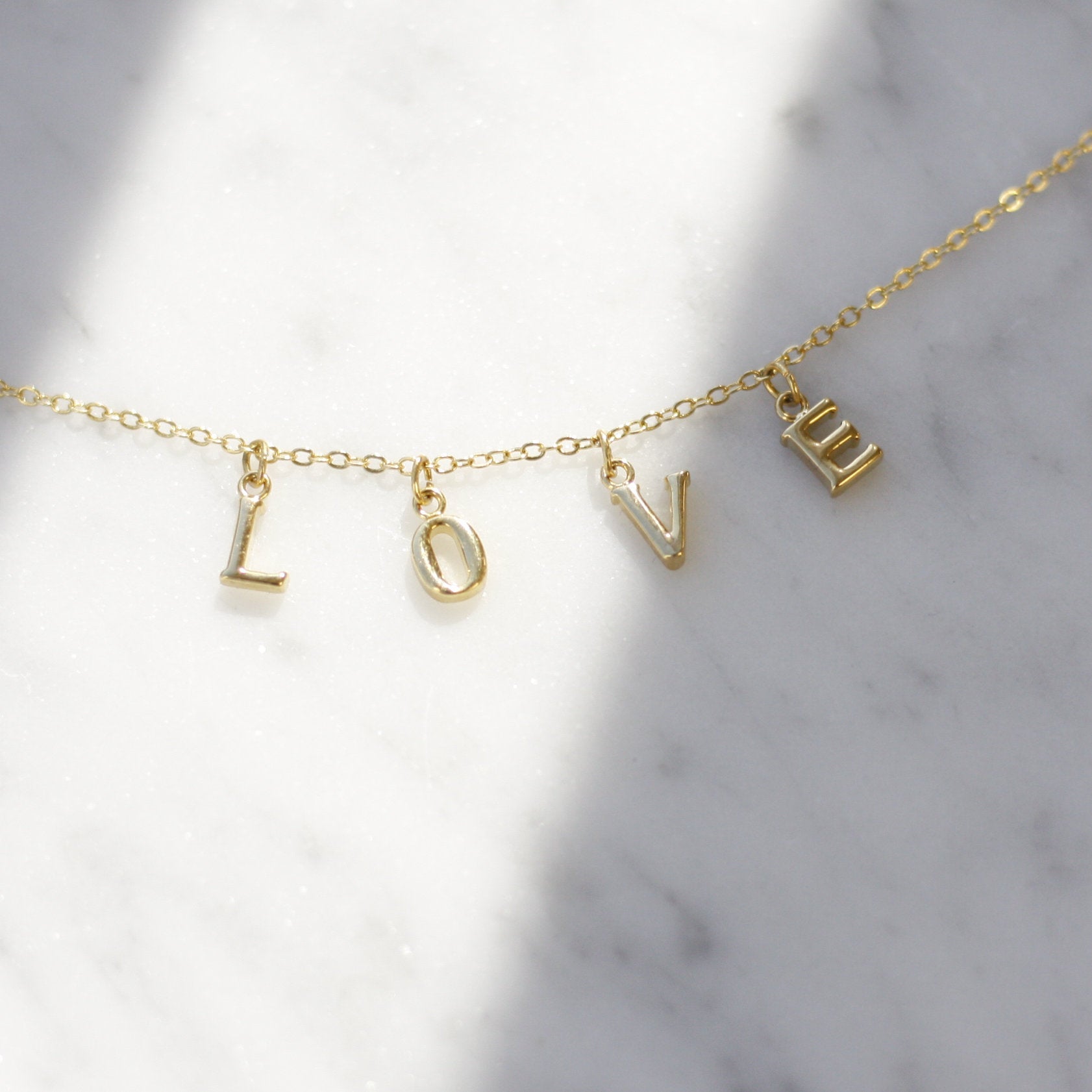 Custom Letter Necklace, Initial Necklace, Personalized Name Necklace, Letter Necklace (FN-88)