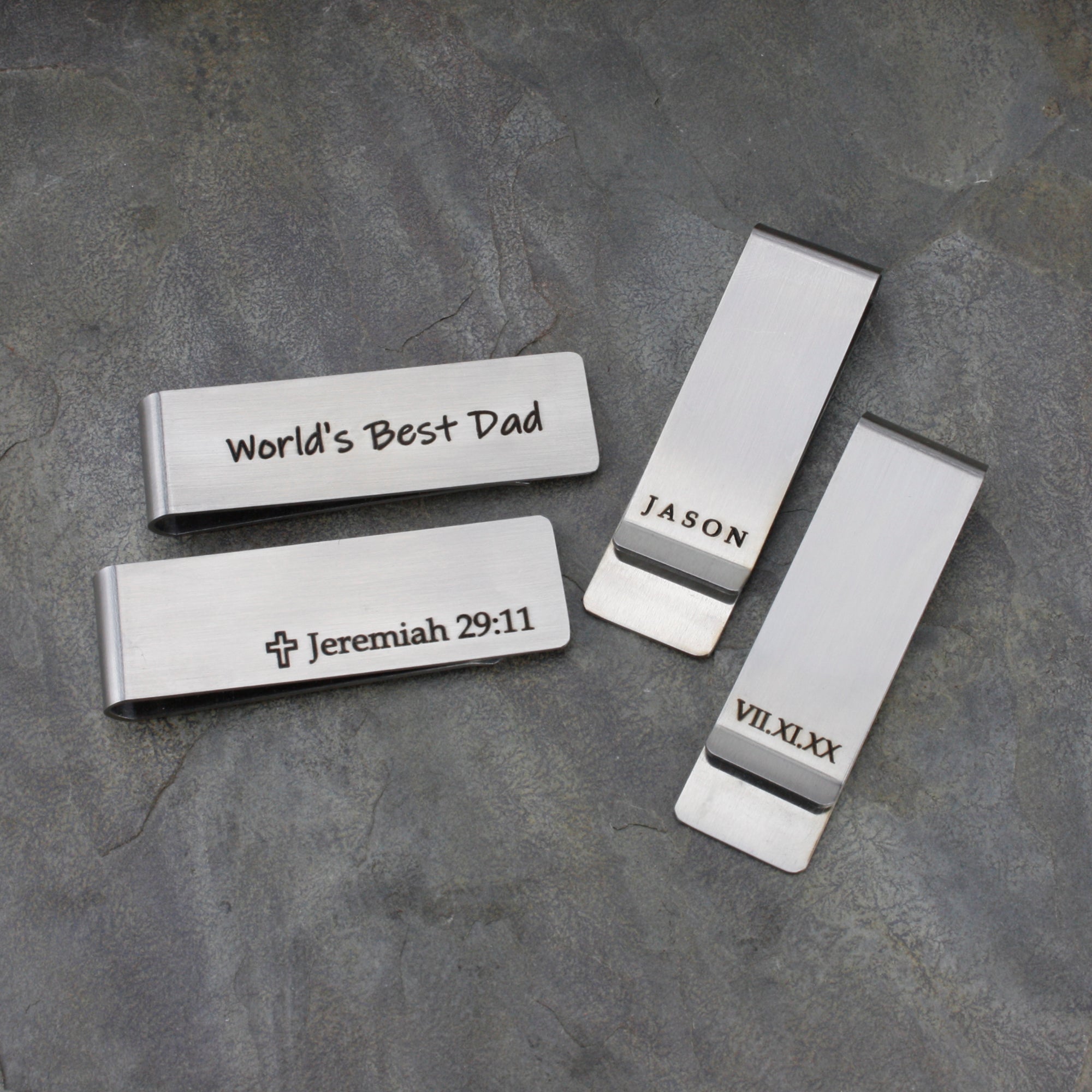 Personalized Money Clip Husband Gift Groomsmen Gift (FMOC-01)