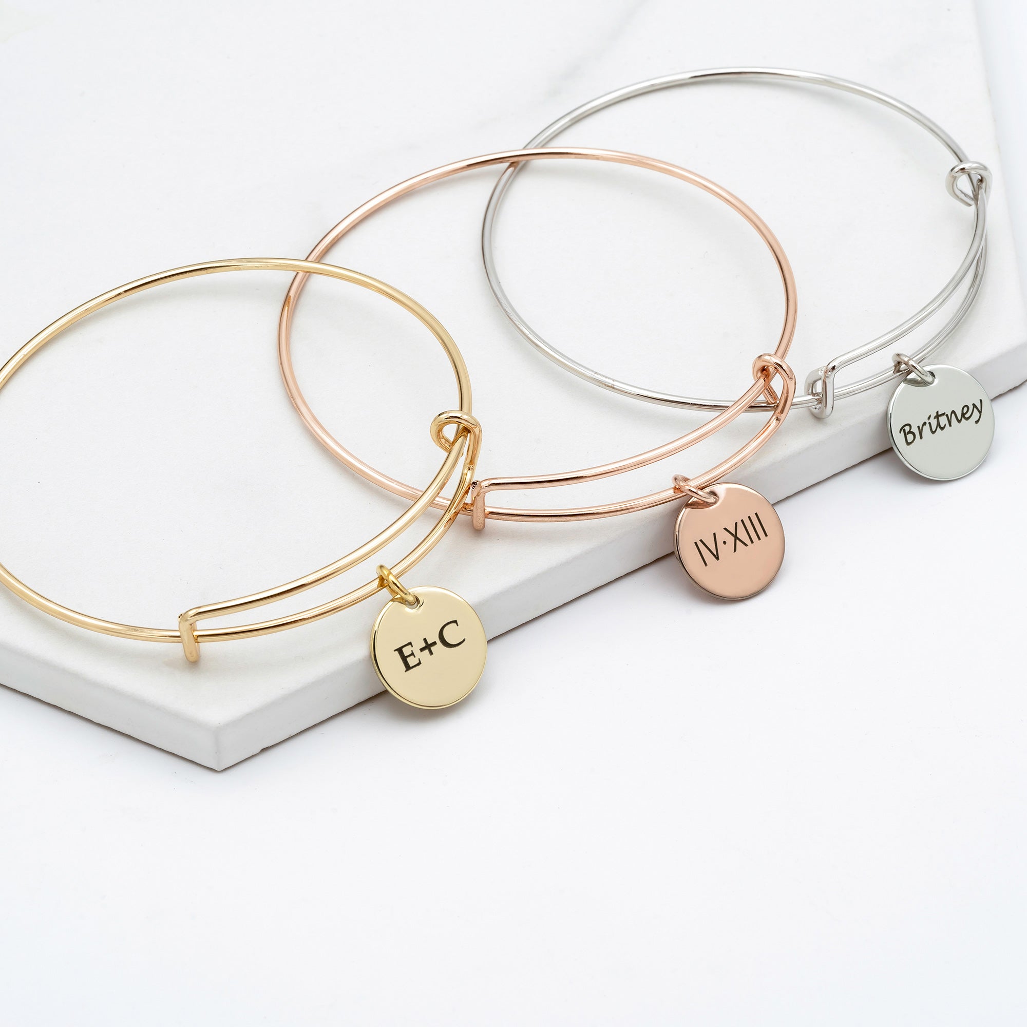 Personalized Photo Bangle With Heart Charm – Wear Felicity