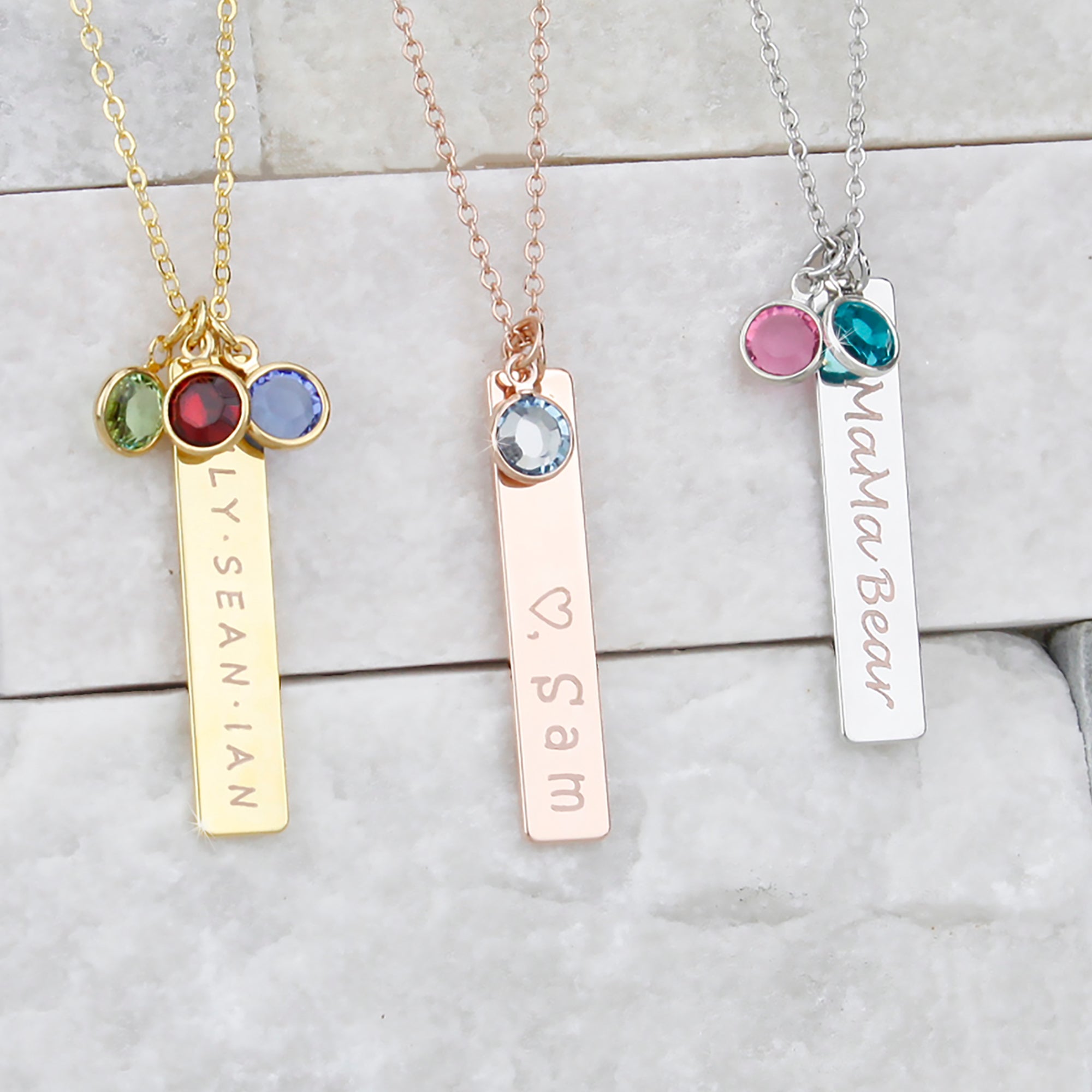  Mothers Necklace Personalized Birthstone Necklace New