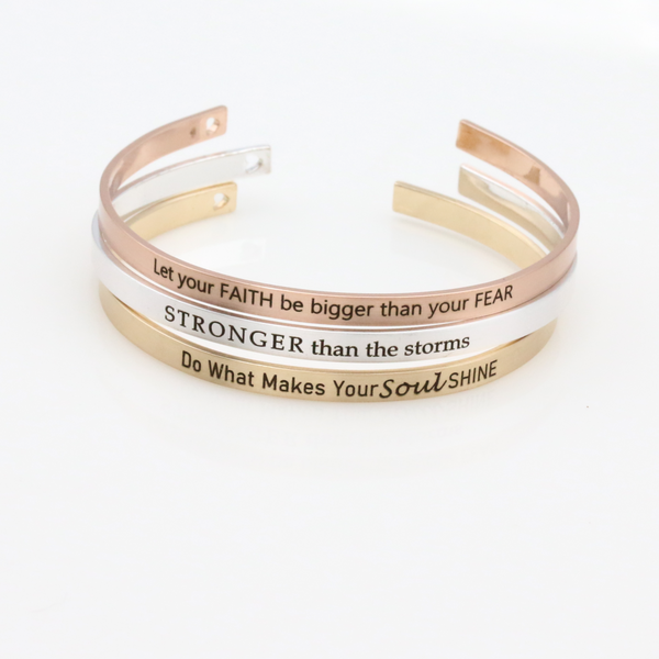 Mainbead Inspirational Cuff Bangle