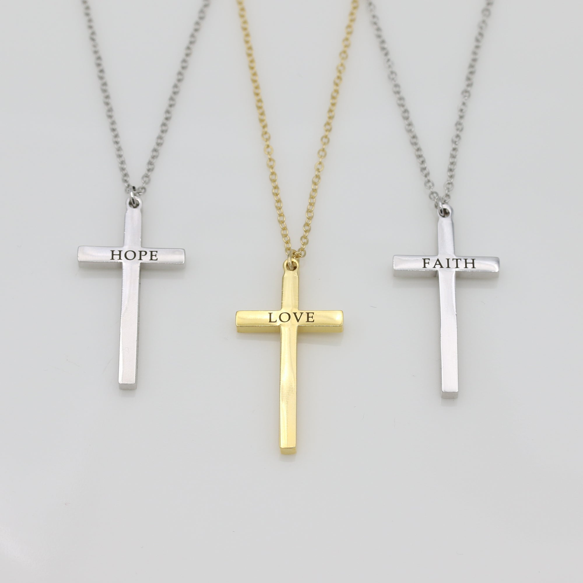 Personalized Cross Necklace Christian Gifts Necklaces for Women (FN-38)