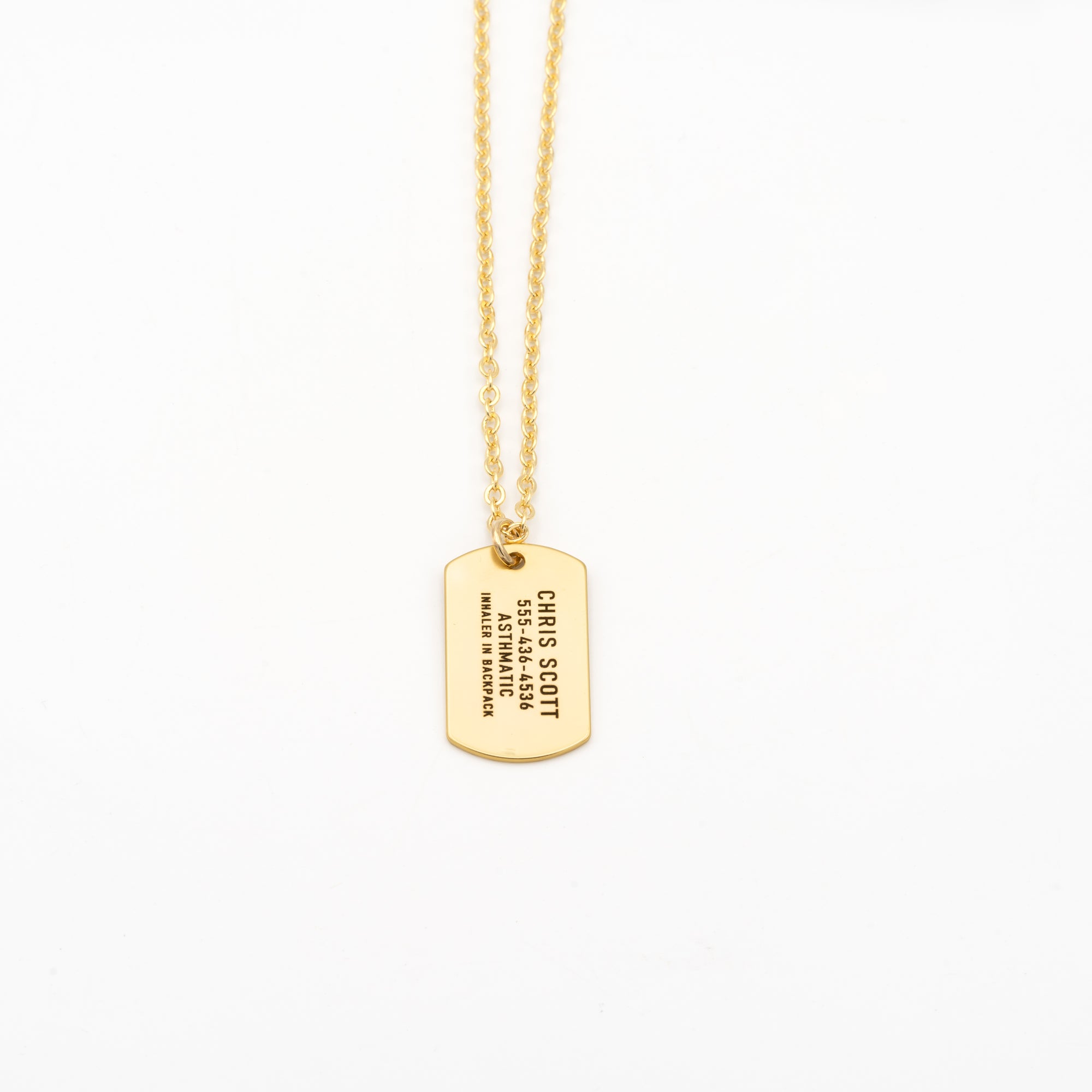 Personalized Medical ID Necklace Autism Necklace (FN-116)