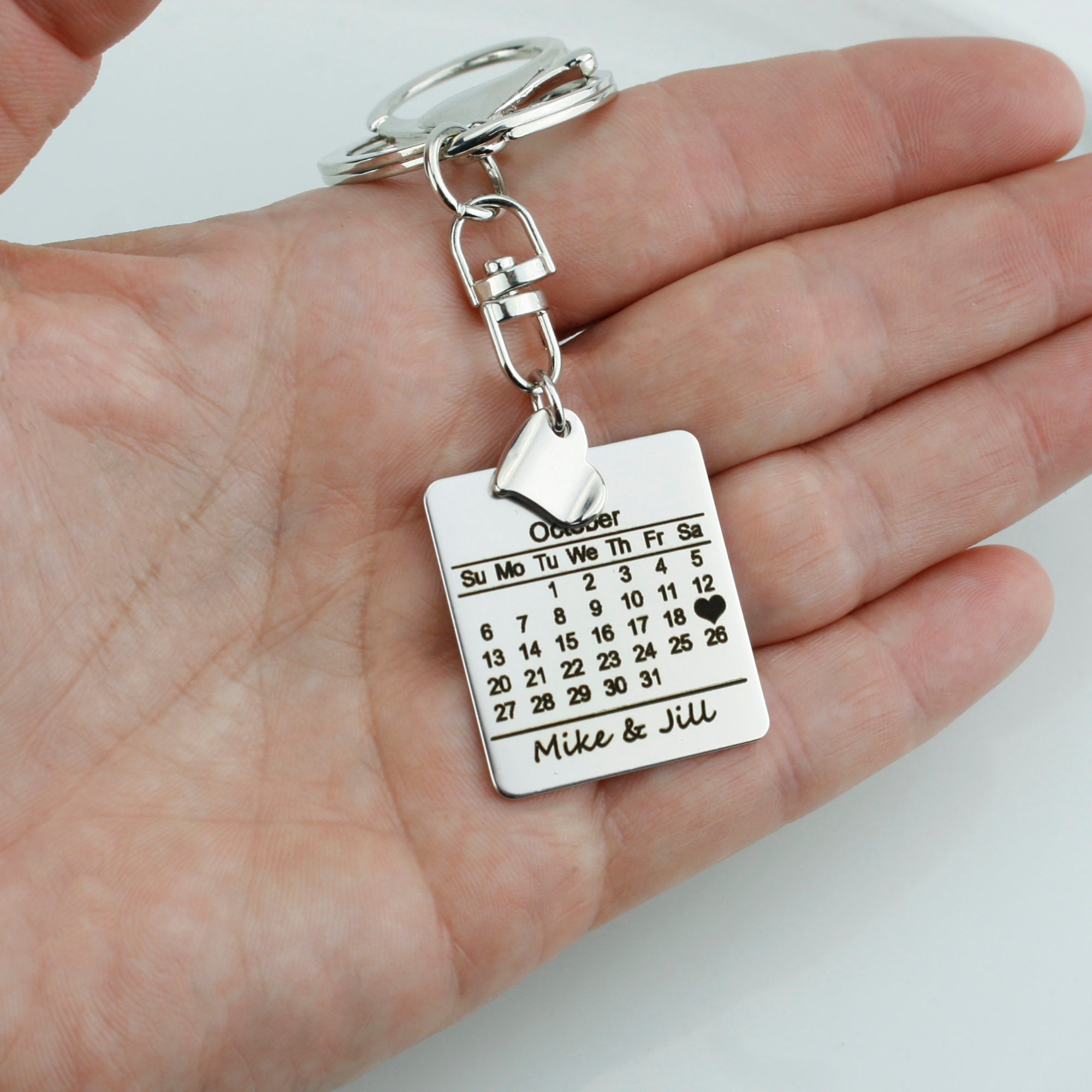 Personalize Gift Calendar Keychain Anniversary Gift (FKC-27)